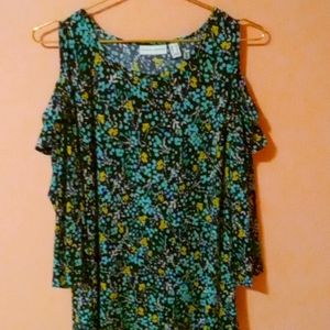 Susan Graver , L , Navy blue .